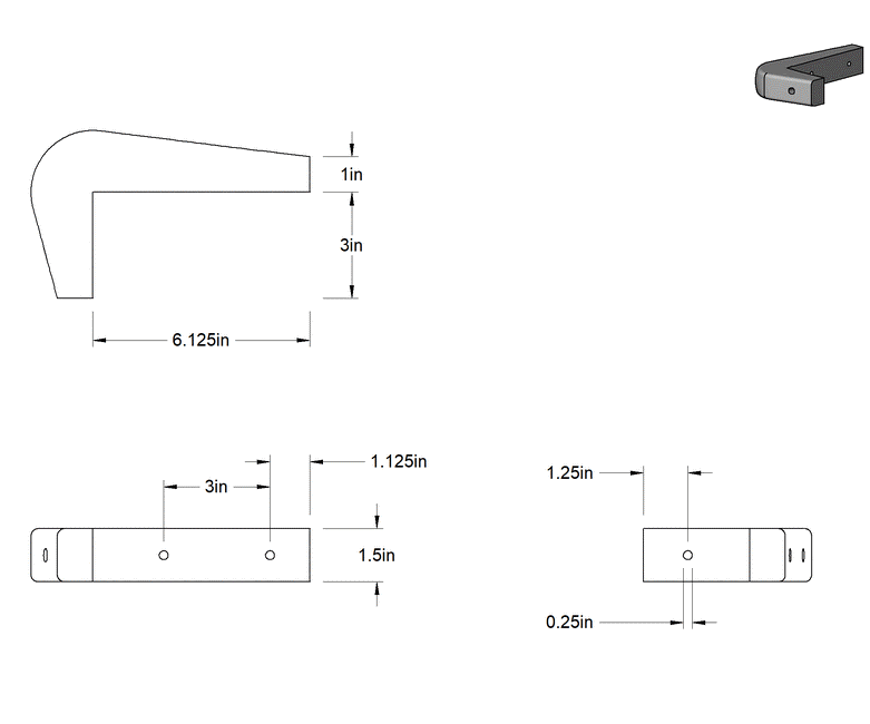 Heavy Duty Gray Rubber Corner Bumper
