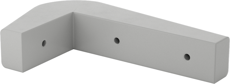 Heavy Duty Gray Rubber Corner Bumper