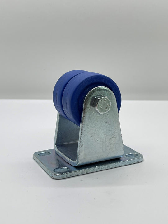 2" Diameter Glass Filled Nylon Dual Wheel Rigid Caster