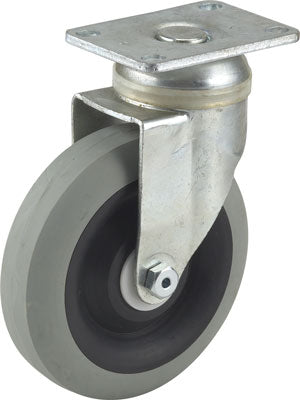 5" Thermoplastic Rubber Wheel Swivel Plate Caster 250 LB Load Capacity - Non Marking